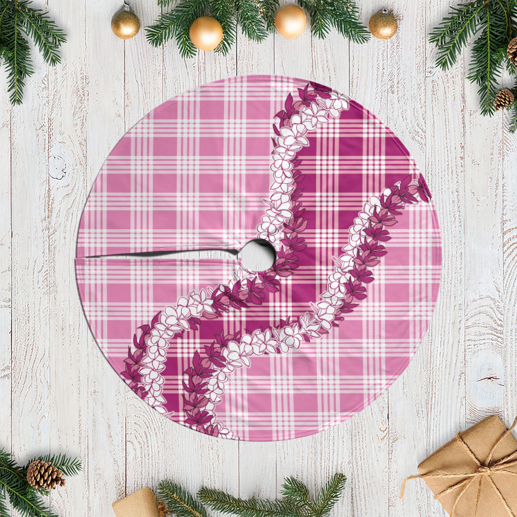 Pink Hawaii Palaka Tree Skirt Hawaiian Honohono Lei LT05 Casual Pink - Polynesian Pride