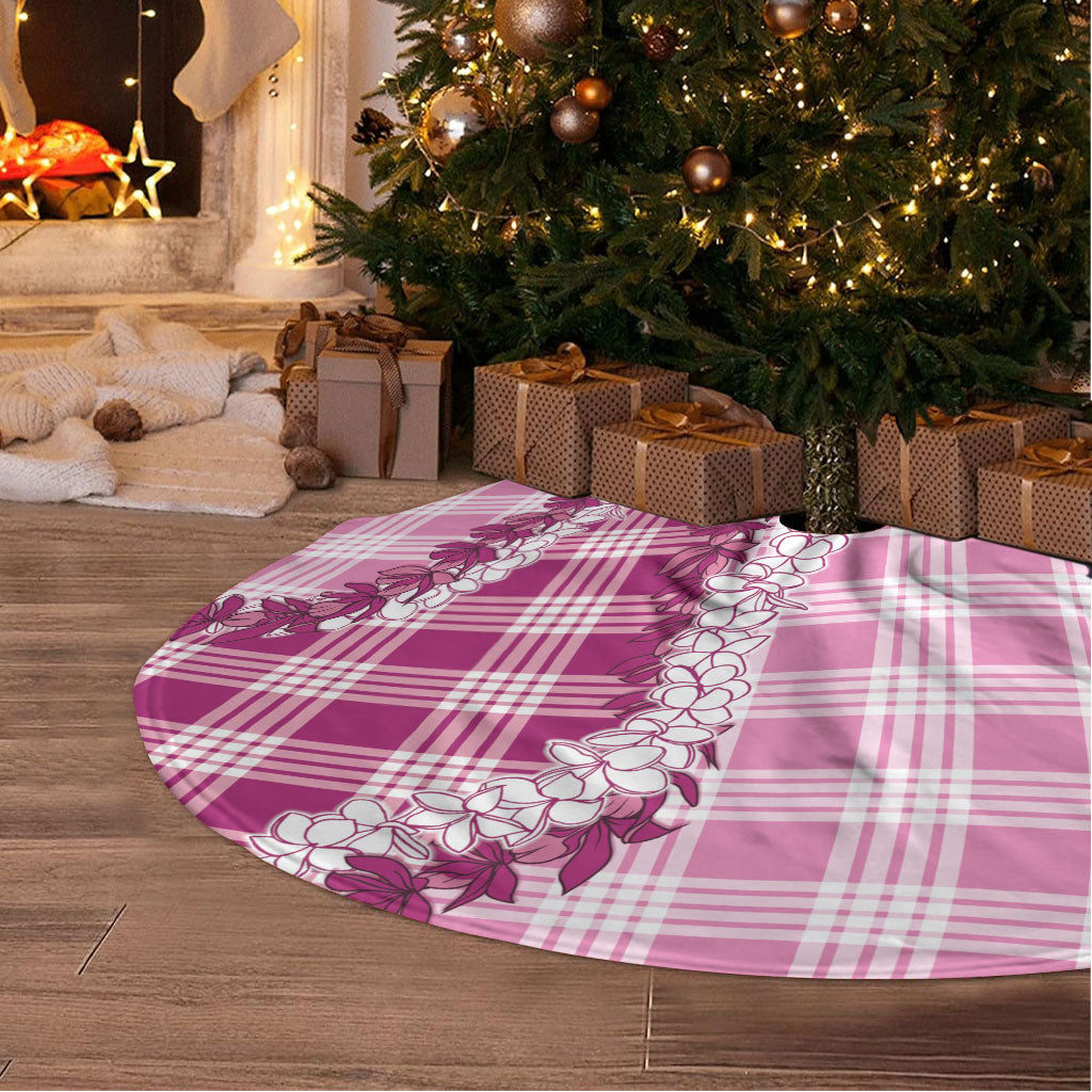 Pink Hawaii Palaka Tree Skirt Hawaiian Honohono Lei LT05 - Polynesian Pride