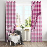 Pink Hawaii Palaka Window Curtain Hawaiian Honohono Lei