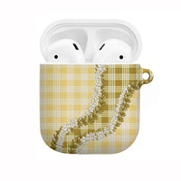 Yellow Hawaii Palaka AirPods Case Hawaiian Honohono Lei