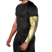 Yellow Hawaii Palaka Arm Sleeves Hawaiian Honohono Lei LT05 - Polynesian Pride