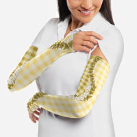 Yellow Hawaii Palaka Arm Sleeves Hawaiian Honohono Lei LT05 - Polynesian Pride