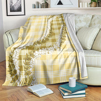 Yellow Hawaii Palaka Blanket Hawaiian Honohono Lei