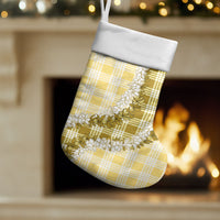 Yellow Hawaii Palaka Christmas Stocking Hawaiian Honohono Lei LT05 Set of 2 Yellow - Polynesian Pride