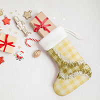 Yellow Hawaii Palaka Christmas Stocking Hawaiian Honohono Lei LT05 - Polynesian Pride