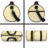 Yellow Hawaii Palaka Duffle Bag Hawaiian Honohono Lei LT05 - Polynesian Pride