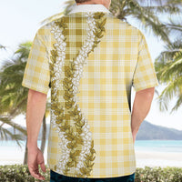 Yellow Hawaii Palaka Hawaiian Shirt Hawaiian Honohono Lei