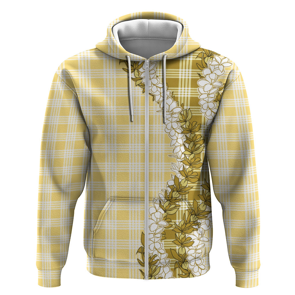 Yellow Hawaii Palaka Hoodie Hawaiian Honohono Lei