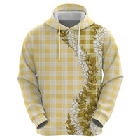Yellow Hawaii Palaka Hoodie Hawaiian Honohono Lei