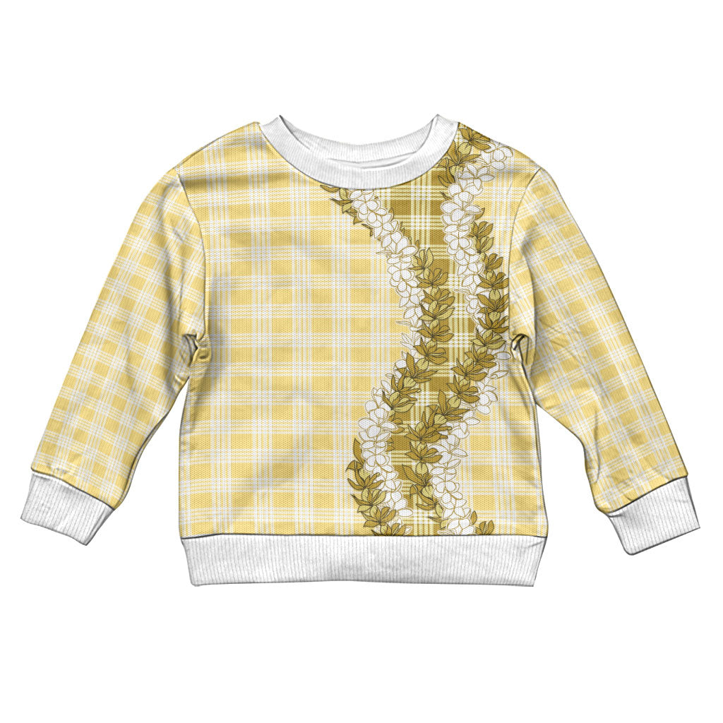 Yellow Hawaii Palaka Kid Ugly Christmas Sweater Hawaiian Honohono Lei LT05 Kid Yellow - Polynesian Pride