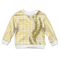Yellow Hawaii Palaka Kid Ugly Christmas Sweater Hawaiian Honohono Lei LT05 Kid Yellow - Polynesian Pride