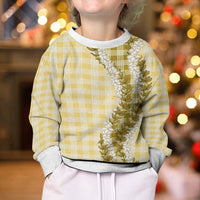 Yellow Hawaii Palaka Kid Ugly Christmas Sweater Hawaiian Honohono Lei LT05 - Polynesian Pride