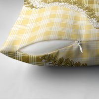Yellow Hawaii Palaka Pillow Cover Hawaiian Honohono Lei