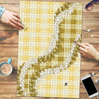 Yellow Hawaii Palaka Puzzle Hawaiian Honohono Lei