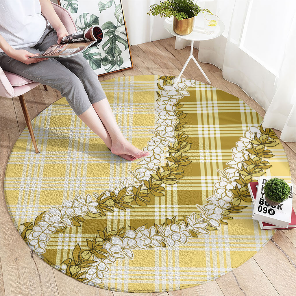 Yellow Hawaii Palaka Round Carpet Hawaiian Honohono Lei LT05 - Polynesian Pride