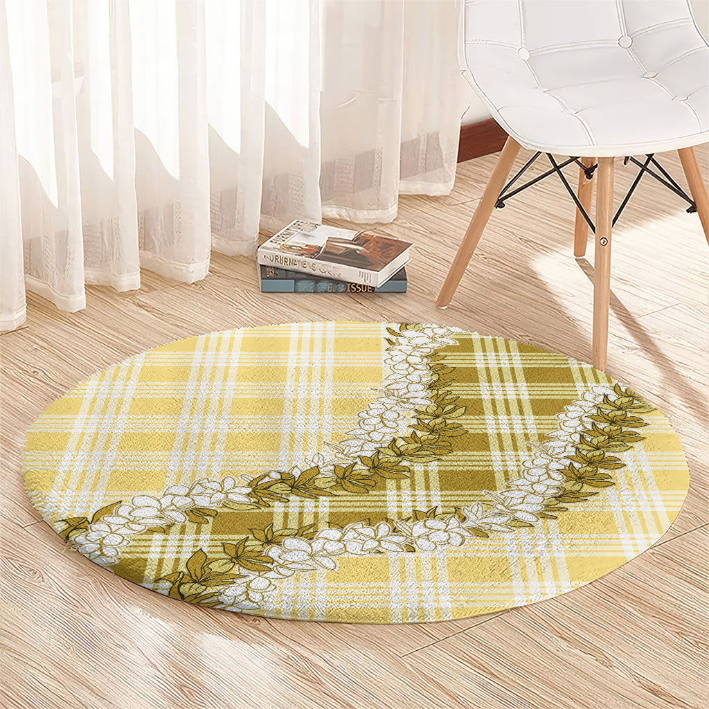 Yellow Hawaii Palaka Round Carpet Hawaiian Honohono Lei LT05 - Polynesian Pride