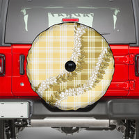 Yellow Hawaii Palaka Spare Tire Cover Hawaiian Honohono Lei