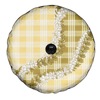 Yellow Hawaii Palaka Spare Tire Cover Hawaiian Honohono Lei