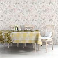 Yellow Hawaii Palaka Tablecloth Hawaiian Honohono Lei