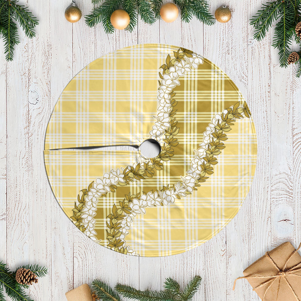 Yellow Hawaii Palaka Tree Skirt Hawaiian Honohono Lei LT05 Casual Yellow - Polynesian Pride