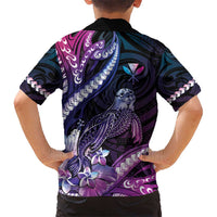 Hawaiian Monk Seal Hawaiian Shirt Kakau Tribal Pattern Violet Gradient LT05 - Polynesian Pride
