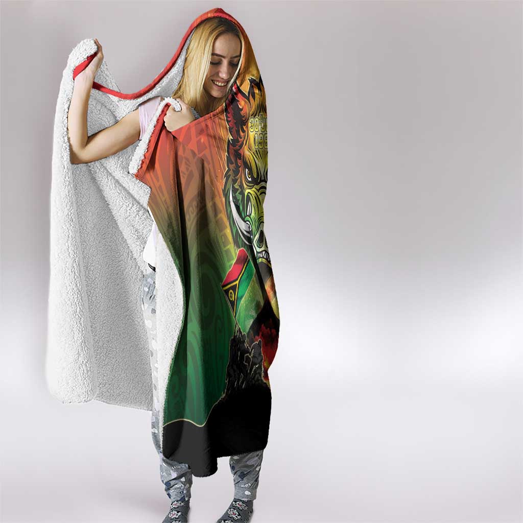 Vanuatu July 30th 1980 Hooded Blanket Happy Independence Day - Polynesian Pride