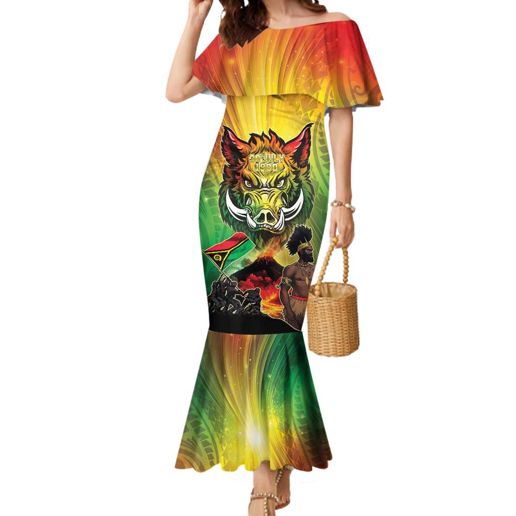 Vanuatu July 30th 1980 Mermaid Dress Happy Independence Day - Polynesian Pride