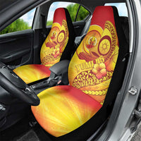 Vanuatu 45 Yia Indipendens Anivesari Car Seat Cover Tamtam Drum With Boar Tusk LT05 - Polynesian Pride