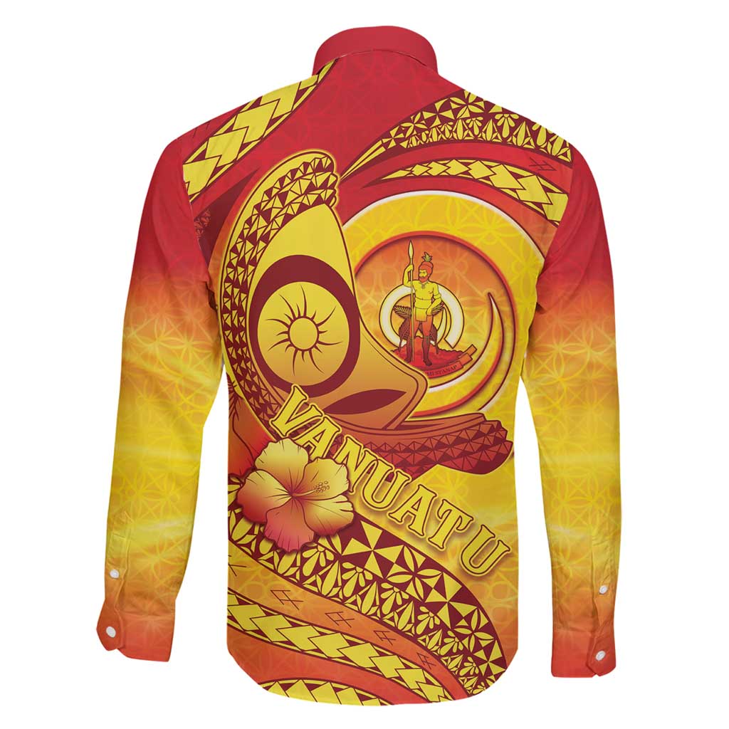 Vanuatu 45 Yia Indipendens Anivesari Family Matching Off Shoulder Maxi Dress and Hawaiian Shirt Tamtam Drum With Boar Tusk LT05 - Polynesian Pride