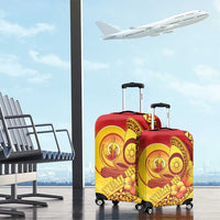 Vanuatu 45 Yia Indipendens Anivesari Luggage Cover Tamtam Drum With Boar Tusk LT05 - Polynesian Pride