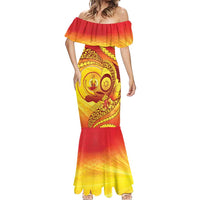 Vanuatu 45 Yia Indipendens Anivesari Mermaid Dress Tamtam Drum With Boar Tusk LT05 - Polynesian Pride