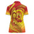 Vanuatu 45 Yia Indipendens Anivesari Women Polo Shirt Tamtam Drum With Boar Tusk - Polynesian Pride