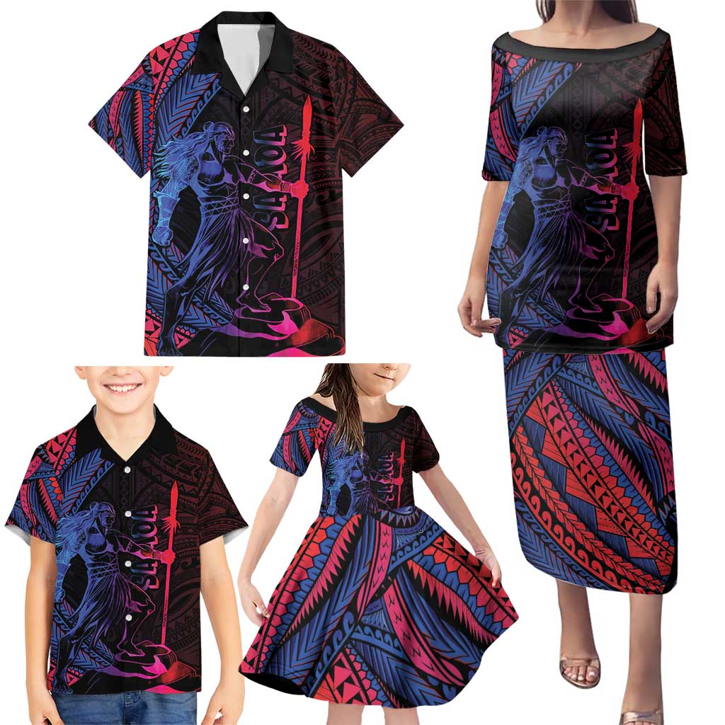 Samoan Pride Family Matching Puletasi and Hawaiian Shirt The Tui Manua LT05 - Polynesian Pride