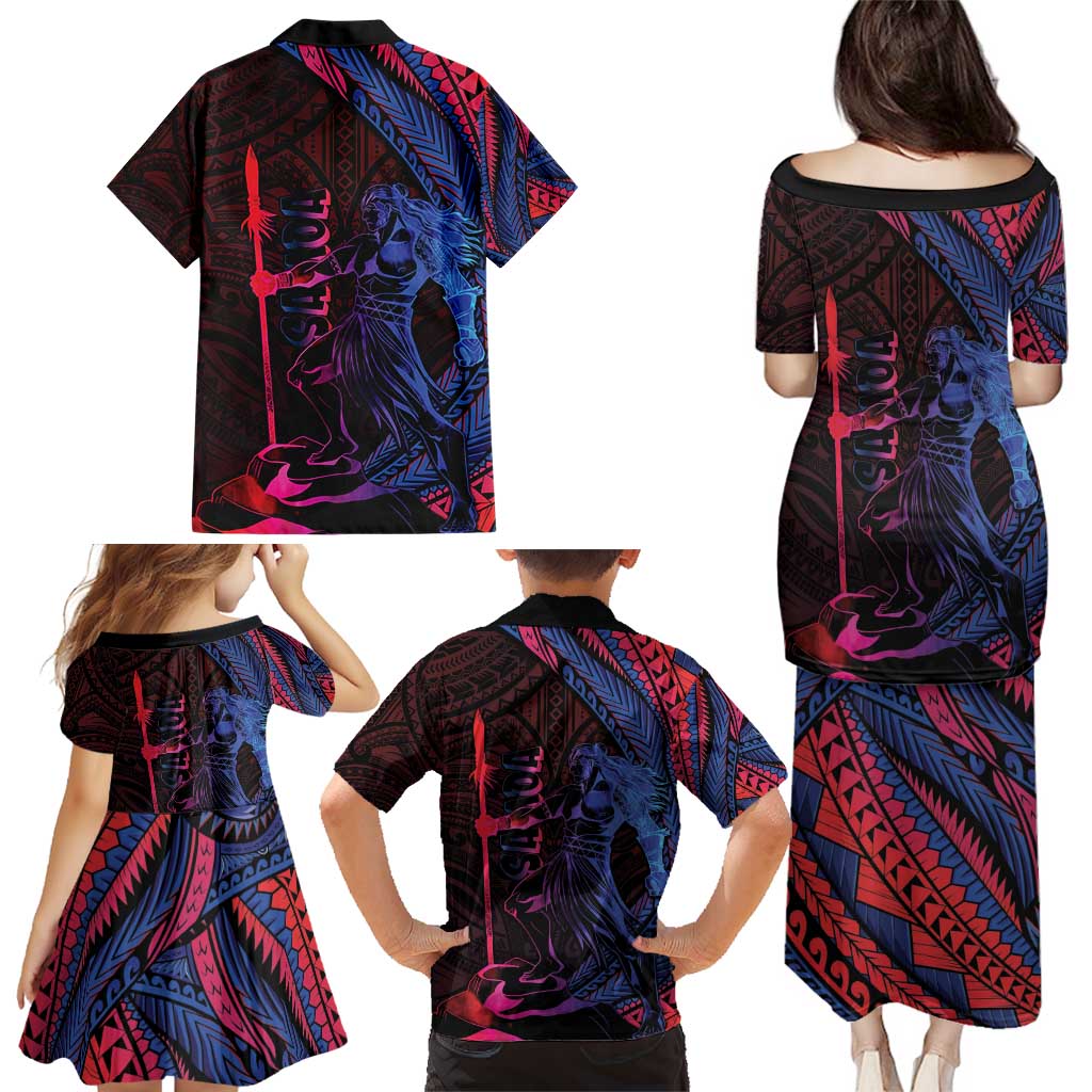 Samoan Pride Family Matching Puletasi and Hawaiian Shirt The Tui Manua LT05 - Polynesian Pride