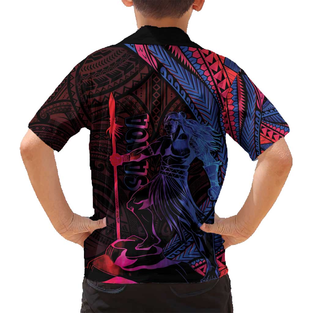 Samoan Pride Family Matching Summer Maxi Dress and Hawaiian Shirt The Tui Manua LT05 - Polynesian Pride
