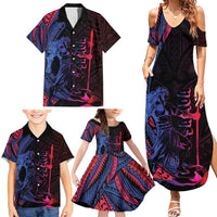 Samoan Pride Family Matching Summer Maxi Dress and Hawaiian Shirt The Tui Manua LT05 - Polynesian Pride