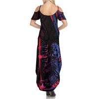 Samoan Pride Family Matching Summer Maxi Dress and Hawaiian Shirt The Tui Manua LT05 - Polynesian Pride