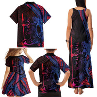 Samoan Pride Family Matching Tank Maxi Dress and Hawaiian Shirt The Tui Manua LT05 - Polynesian Pride