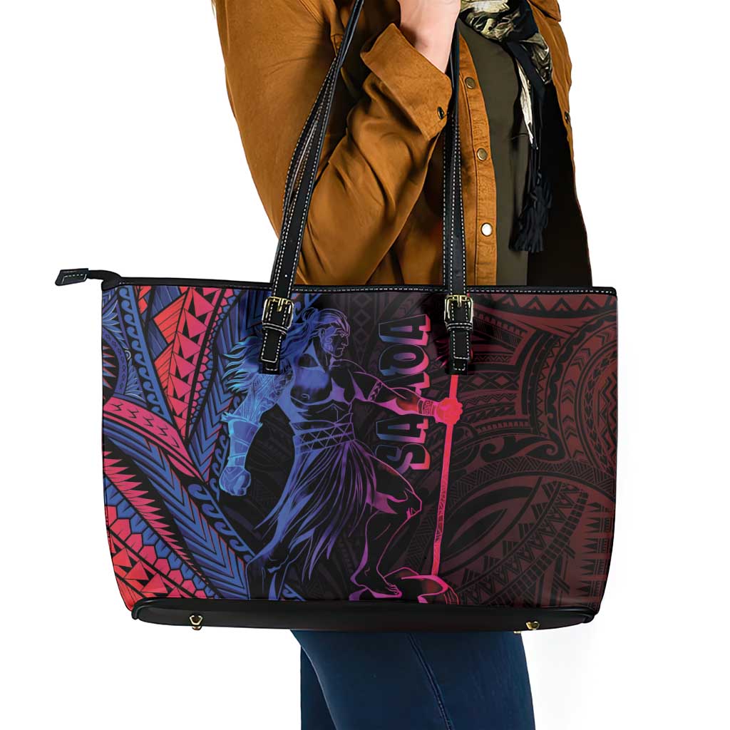 Samoan Pride Leather Tote Bag The Tui Manua - Polynesian Pride