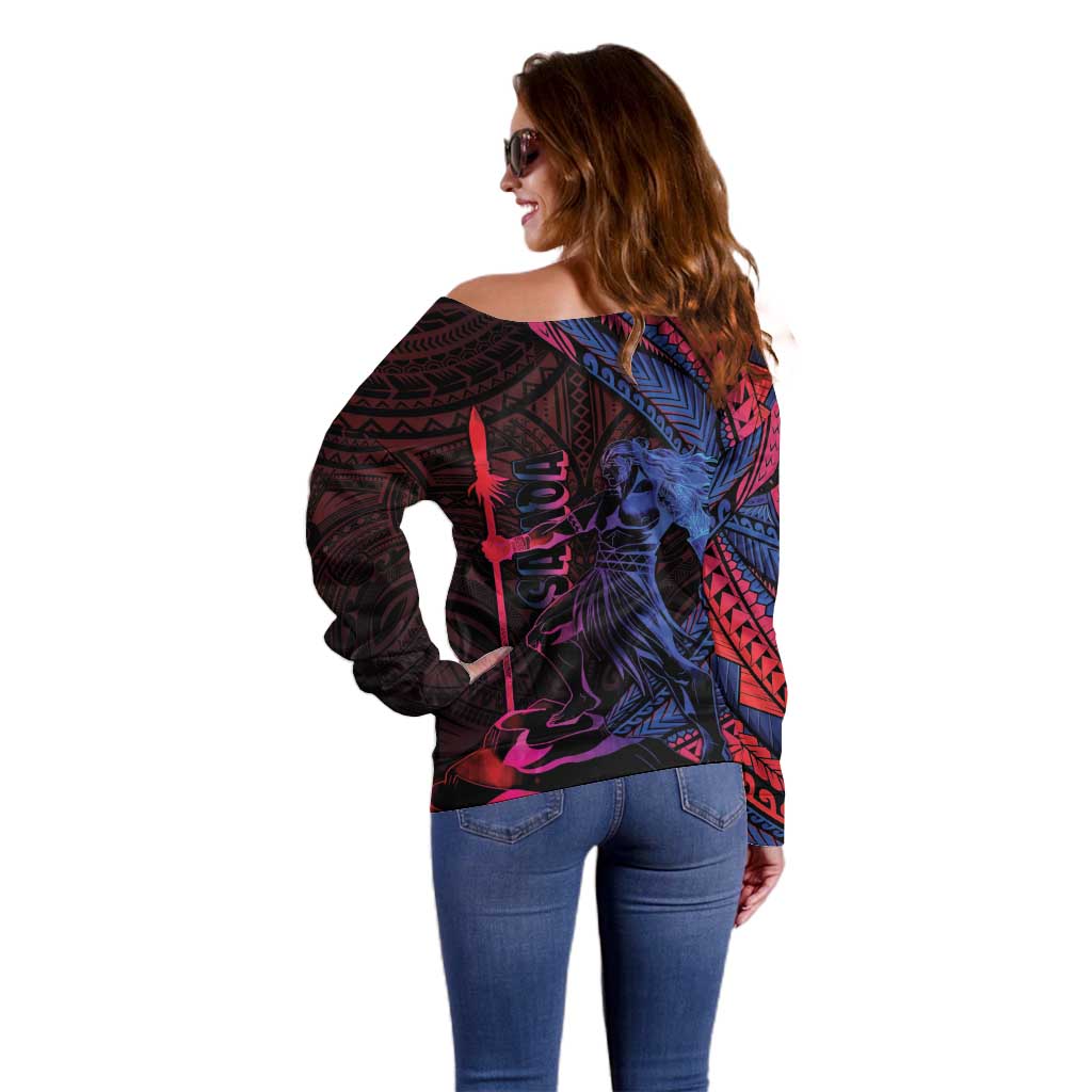 Samoan Pride Off Shoulder Sweater The Tui Manua - Polynesian Pride