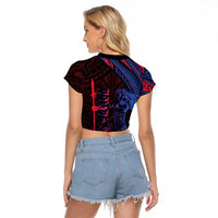Samoan Pride Raglan Cropped T Shirt The Tui Manua - Polynesian Pride