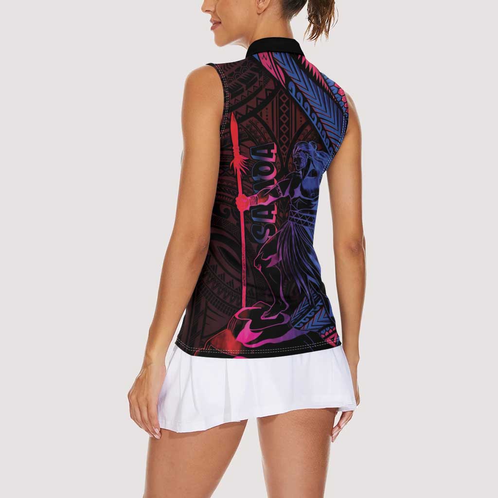 Samoan Pride Women Sleeveless Polo Shirt The Tui Manua LT05 - Polynesian Pride