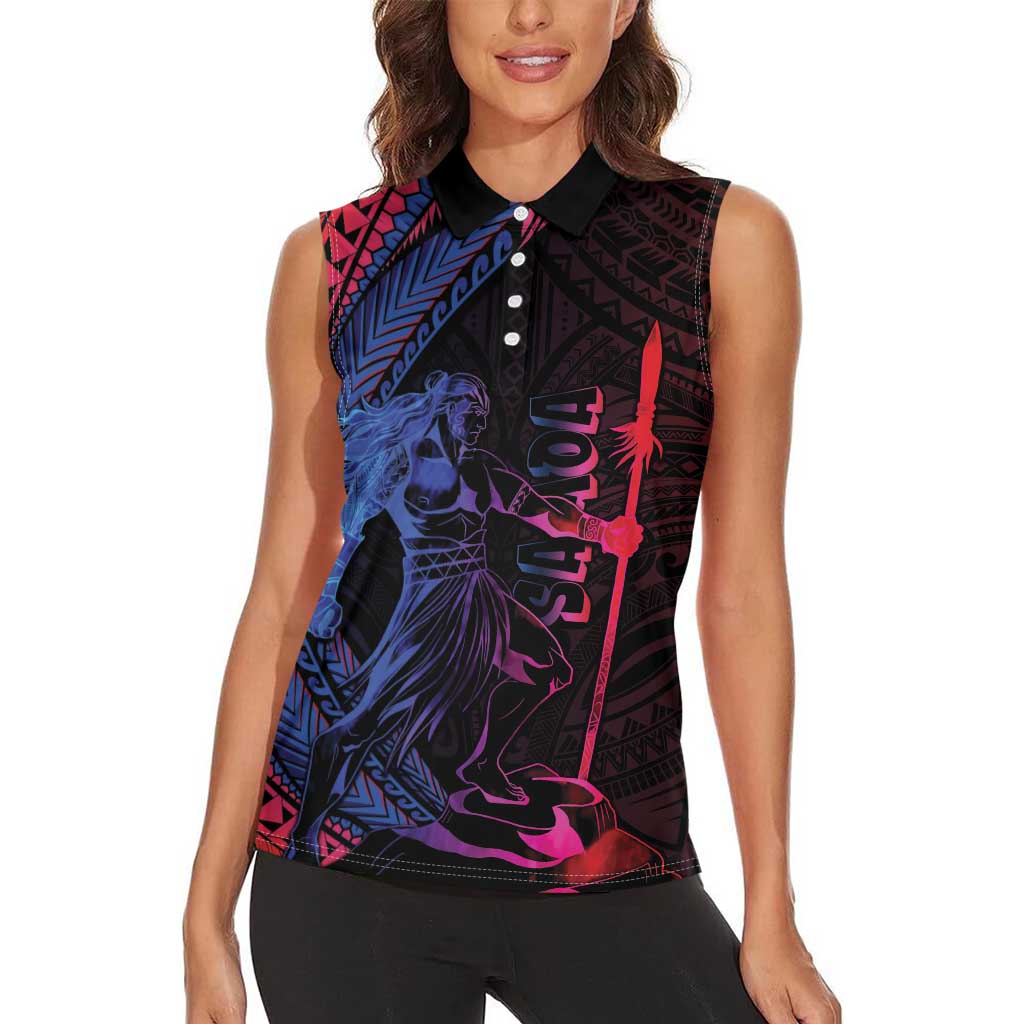 Samoan Pride Women Sleeveless Polo Shirt The Tui Manua LT05 - Polynesian Pride