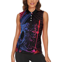 Samoan Pride Women Sleeveless Polo Shirt The Tui Manua LT05 - Polynesian Pride