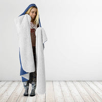 Aloha Hawaii Acacia Koa Leaves Hooded Blanket Navy Kakau Tribal Pattern LT05 - Polynesian Pride