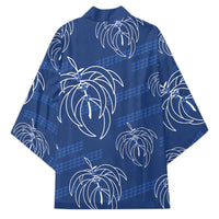 Aloha Hawaii Acacia Koa Leaves Kimono Navy Kakau Tribal Pattern LT05 - Polynesian Pride