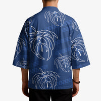 Aloha Hawaii Acacia Koa Leaves Kimono Navy Kakau Tribal Pattern LT05 - Polynesian Pride