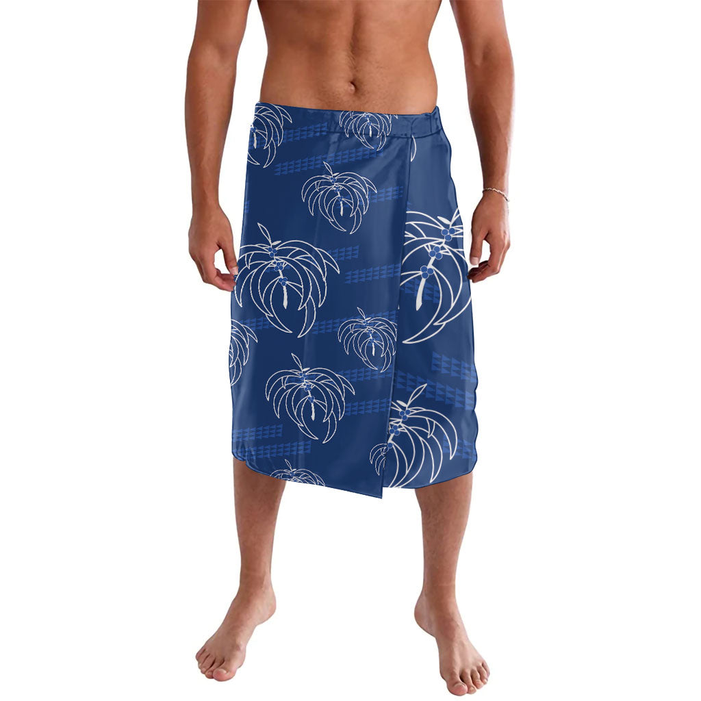 Aloha Hawaii Acacia Koa Leaves Lavalava Navy Kakau Tribal Pattern