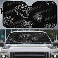 Aloha Hawaii Acacia Koa Leaves Auto Sun Shade Black Kakau Tribal Pattern LT05 Black - Polynesian Pride