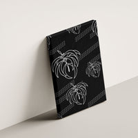 Aloha Hawaii Acacia Koa Leaves Canvas Wall Art Black Kakau Tribal Pattern LT05 - Polynesian Pride
